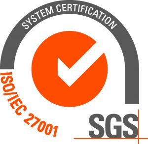 Systemowy znak certyfikacji  SGS (ISO/IEC 27001)